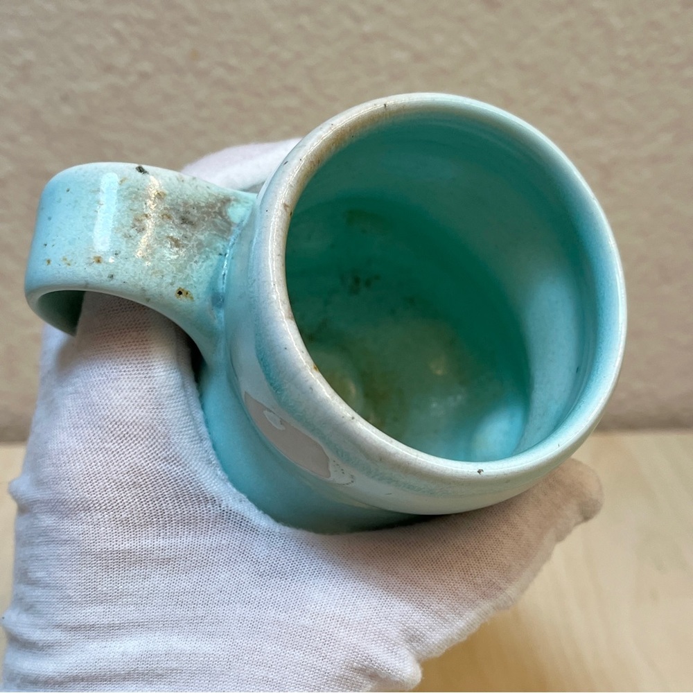 Porcelain Mug. Light Blue Iceberg Blue. Wheel thrown & wood fired. Stunning. - Picture 6 of 6